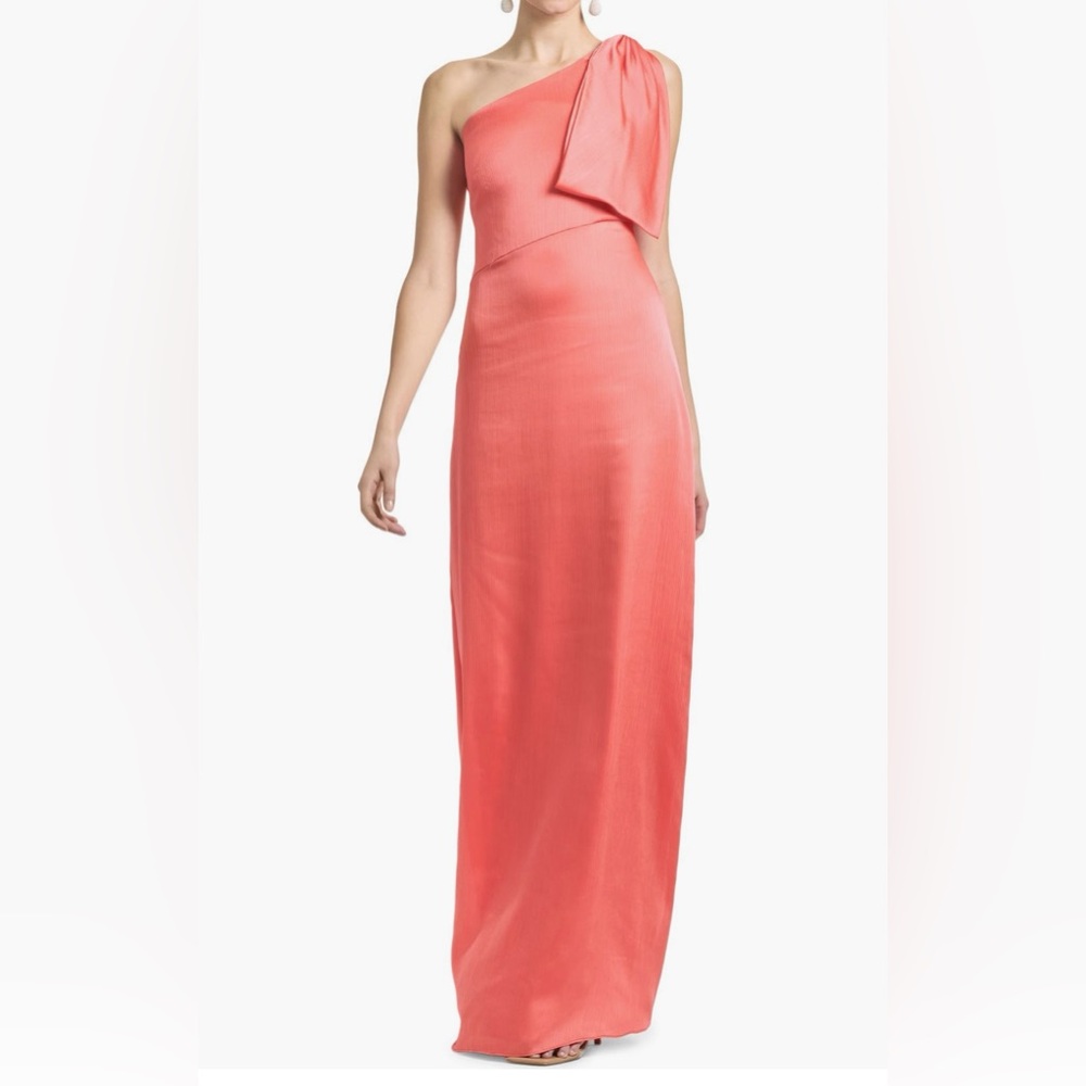 Sachin + Babi One-Shoulder Coral Gown